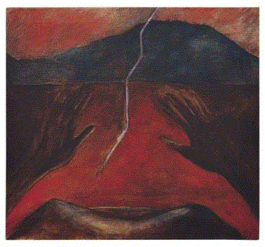  ▲ 《无题》，1981，油彩 画布，24 × 2