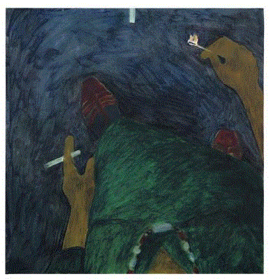 ▲ 《无题》，1969，油彩 画布，35 ? × 