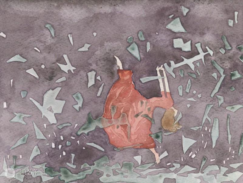 ▲日记体20151224殇 纸本20×15cm 2015年,李蕾作品：心有自己的逻辑，而理智对此一无所知,李蕾,理智,日记体,预言,背后,纸本,天堂,鲜花,绘画,第三只眼