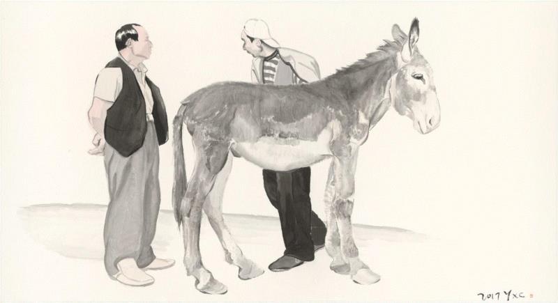 ▲闫锡聪 定西组画 纸本水墨 97×180cm 2017年,庆祝建国70周年系列展 | 江汉繁星计划（第六回）：天桥——交叉的经验,江汉,繁星计划,天桥,系列展,武汉美术馆,孙晓枫,水墨,美术馆,纸本,策展人