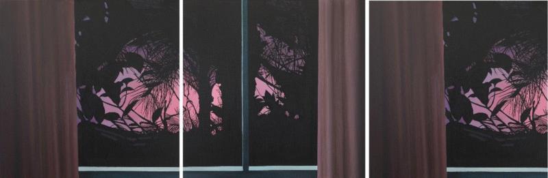 ▲汪凌  你所看见的NO.3  布面丙烯 90×180cm 2018年,庆祝建国70周年系列展 | 江汉繁星计划（第六回）：天桥——交叉的经验,江汉,繁星计划,天桥,系列展,武汉美术馆,孙晓枫,水墨,美术馆,纸本,策展人