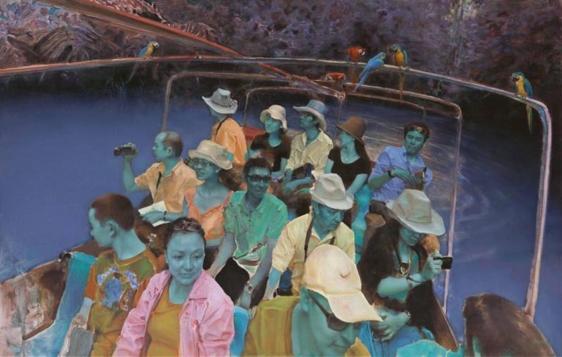 相遇此在 | 庞茂琨艺术展2009-2019:游观系列,庞茂琨,艺术展,游观,油画,过客,老鹰茶,片段性,偶然性,荒诞性,质感