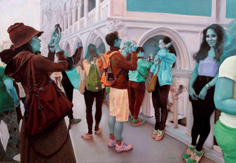 相遇此在 | 庞茂琨艺术展2009-2019:游观系列,庞茂琨,艺术展,游观,油画,过客,老鹰茶,片段性,偶然性,荒诞性,质感