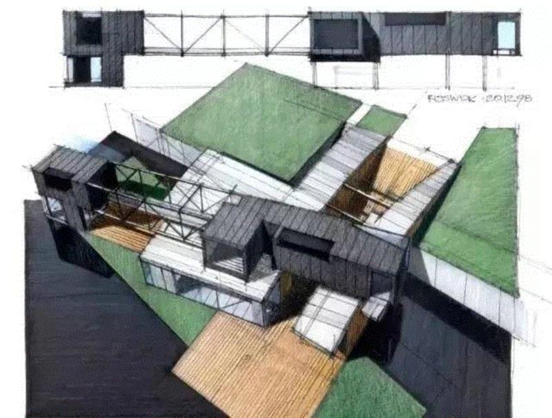 手绘丨百年经典建筑设计图,手绘,手绘稿,建筑,卫荣,跨度,上方,手绘家,右上,手绘图