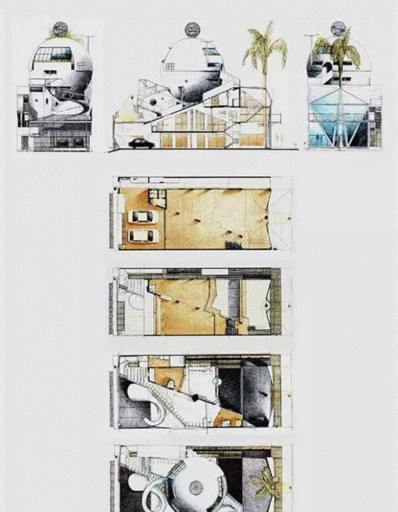 手绘丨百年经典建筑设计图,手绘,手绘稿,建筑,卫荣,跨度,上方,手绘家,右上,手绘图