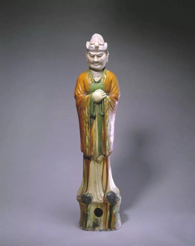 唐三彩武官俑，现藏于北京故宫博物院,古人的身后事：陶瓷明器简史,明器,古人,身后,陶瓷,模型,随葬品,制度,河南博物院,陶器,礼器