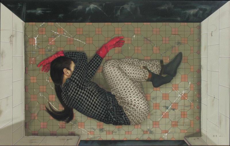 程勇，《梦》，130x200cm，布面油画，2007,互为 对照——红色题材与当代 | 新时期的视觉体验（一）,红色,油画,刘仁杰,程勇,张国平,胡仁樵,林正,王庆裕,重心,冷感