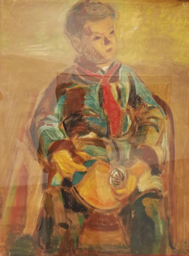 吴大羽《乒乓男孩》油画 59x79cm 私人收藏,【展讯】“意象江南：庆祝新中国成立七十周年艺术大展”在刘海粟美术馆开幕,展讯,刘海粟美术馆,江南,意象,油画,教授,苏州美术馆,开幕式,鸿美术馆,江苏