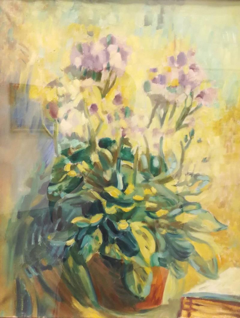 吴大羽《花》油画 47x36cm 私人收藏,【展讯】“意象江南：庆祝新中国成立七十周年艺术大展”在刘海粟美术馆开幕,展讯,刘海粟美术馆,江南,意象,油画,教授,苏州美术馆,开幕式,鸿美术馆,江苏