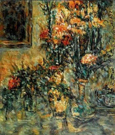 任薇音《瓶画》34x29cm 1989 鸿美术馆藏（首次展出）,【展讯】“意象江南：庆祝新中国成立七十周年艺术大展”在刘海粟美术馆开幕,展讯,刘海粟美术馆,江南,意象,油画,教授,苏州美术馆,开幕式,鸿美术馆,江苏