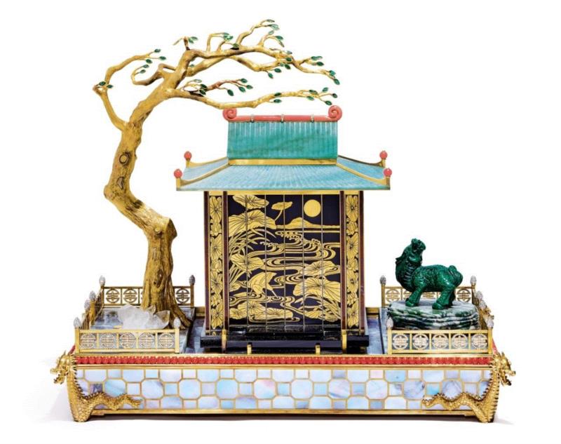卡地亚LE TEMPLE CHINOIS AU DRAGON 神秘钟,春拍结果：珍贵名表由百达翡丽领衔，4枚时计刷新拍卖纪录！,纪录,百达翡丽,时计,名表,腕表,型号,黄金,卡地亚,百达翡丽5208,NAUTILUS