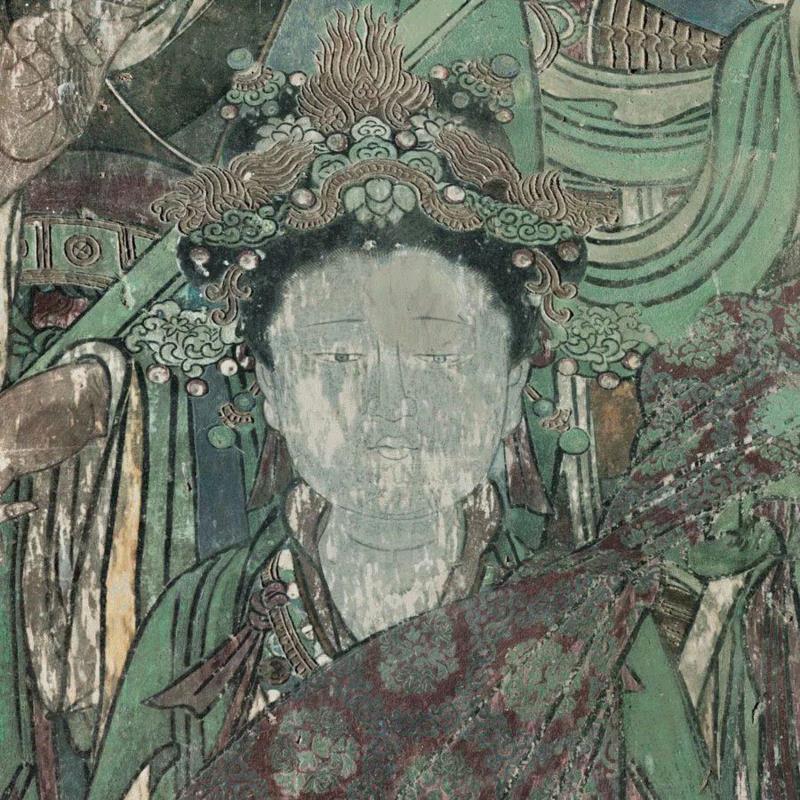 ▲ 金星(太白),永乐宫:恬静泰然,衣袂飘飘的玉女图谱,玉女,永乐宫,衣袂,图谱,壁画,人物,万寿宫,建筑,装束,团扇
