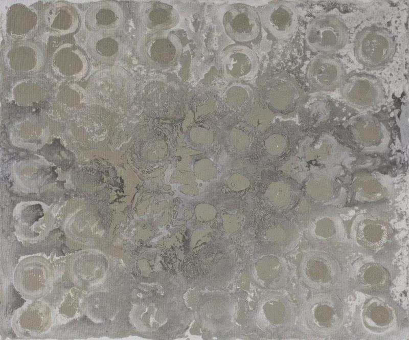 贺筱琼 那是一座不设防的关于时间的城池 布面油画 120×100cm 2018,第3届独立品格提名展（宁波站） | 附获奖名单,品格,宁波站,名单,油画,材料,丙烯,纸本,水墨,底色,雕塑