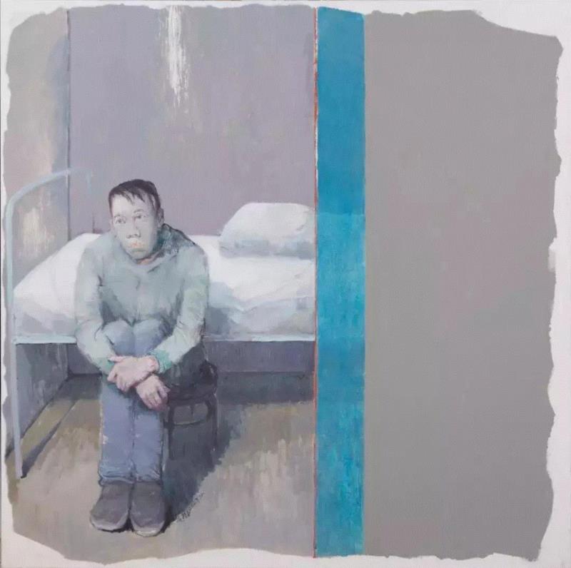 黄福昌 我把我的一生无限缩小 布面油画 178×178cm 2016,第3届独立品格提名展（宁波站） | 附获奖名单,品格,宁波站,名单,油画,材料,丙烯,纸本,水墨,底色,雕塑