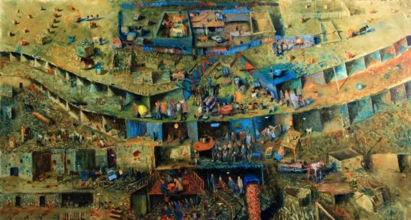 农少华 无名之城 布面油画 110×205cm 2018,第3届独立品格提名展（宁波站） | 附获奖名单,品格,宁波站,名单,油画,材料,丙烯,纸本,水墨,底色,雕塑