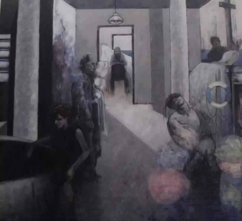 吴微微 星光之外 油画 180×165cm 2018,第3届独立品格提名展（宁波站） | 附获奖名单,品格,宁波站,名单,油画,材料,丙烯,纸本,水墨,底色,雕塑