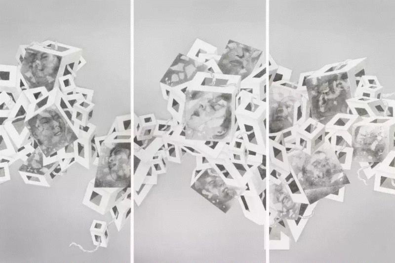 赵儒楠 幻城 纸本水墨 200×139cm 2017,第3届独立品格提名展（宁波站） | 附获奖名单,品格,宁波站,名单,油画,材料,丙烯,纸本,水墨,底色,雕塑