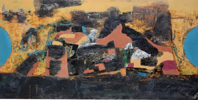 王盛 游历系列 板上漆画 120×60cm 2018,第3届独立品格提名展（宁波站） | 附获奖名单,品格,宁波站,名单,油画,材料,丙烯,纸本,水墨,底色,雕塑