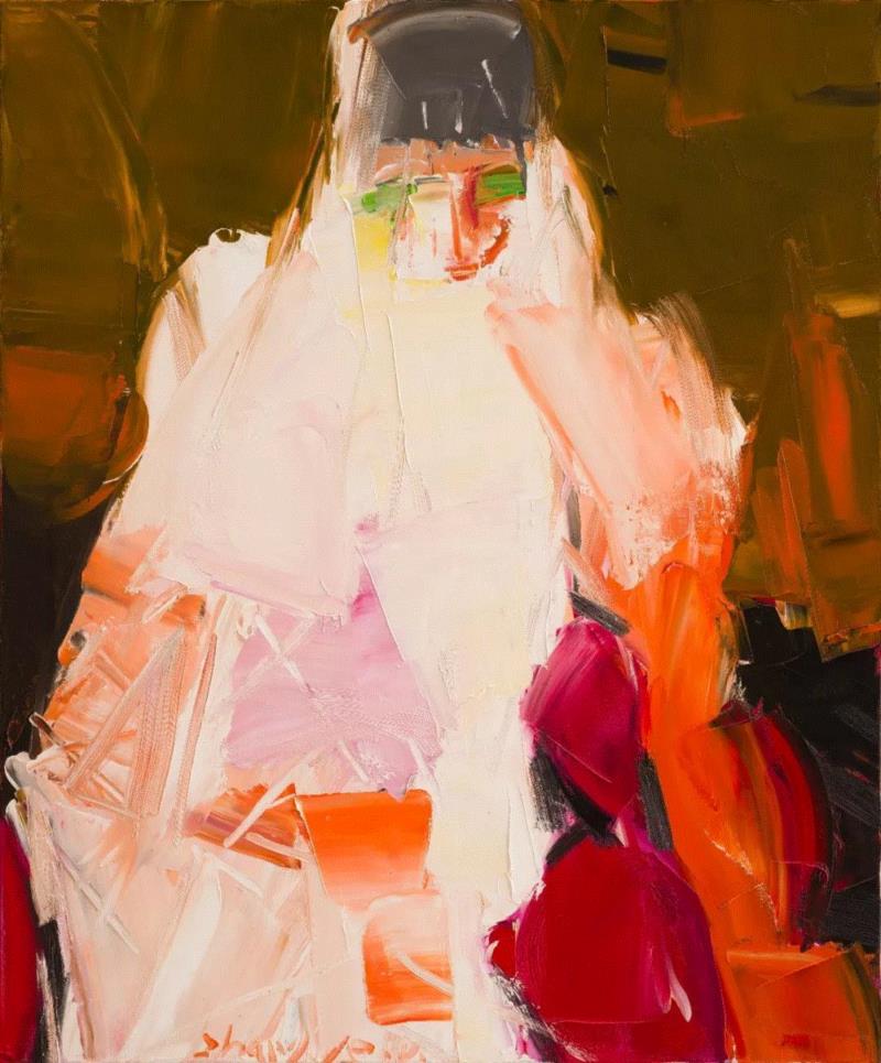 张烨 不语者 布面油画 120×100cm 2017,第3届独立品格提名展（宁波站） | 附获奖名单,品格,宁波站,名单,油画,材料,丙烯,纸本,水墨,底色,雕塑