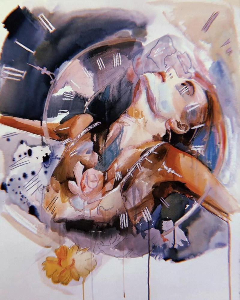 12岁开始画画，16岁就卖画赚100万，画作还被美术馆争相收藏，她却说：我是靠做梦画画！,美术馆,女儿,高二,希腊,绘画,颜料,全职,美院,收藏品,年纪
