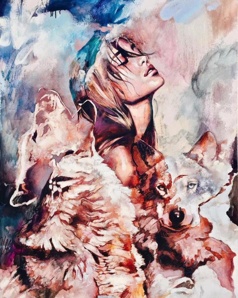 12岁开始画画，16岁就卖画赚100万，画作还被美术馆争相收藏，她却说：我是靠做梦画画！,美术馆,女儿,高二,希腊,绘画,颜料,全职,美院,收藏品,年纪