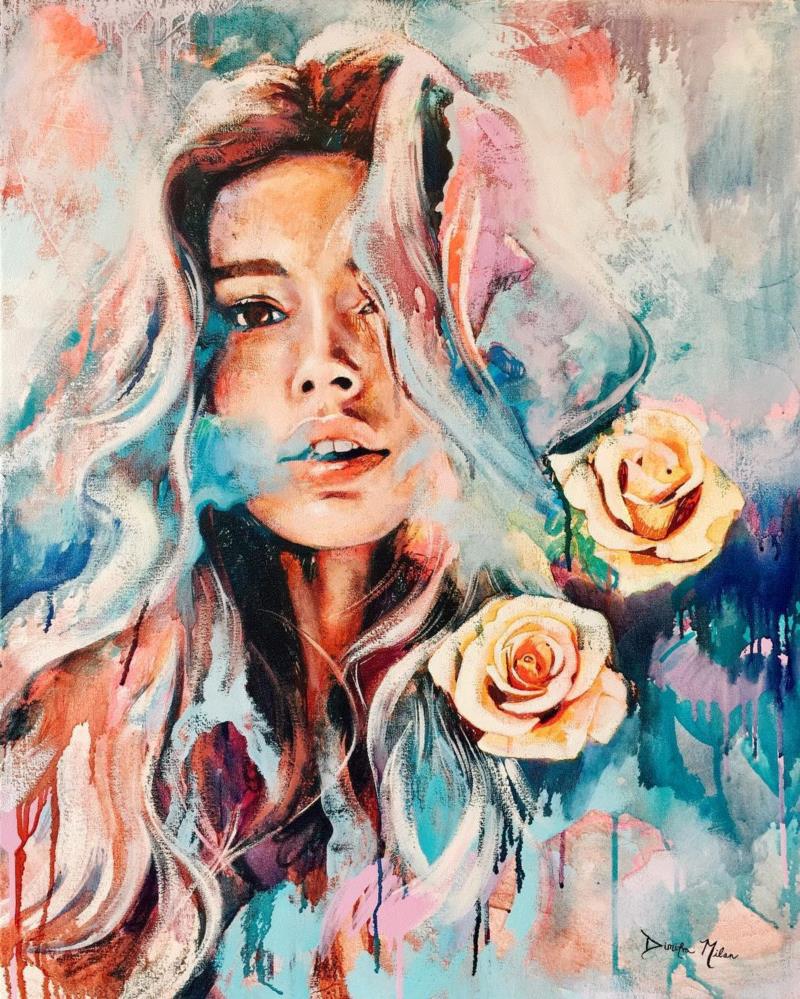 12岁开始画画，16岁就卖画赚100万，画作还被美术馆争相收藏，她却说：我是靠做梦画画！,美术馆,女儿,高二,希腊,绘画,颜料,全职,美院,收藏品,年纪