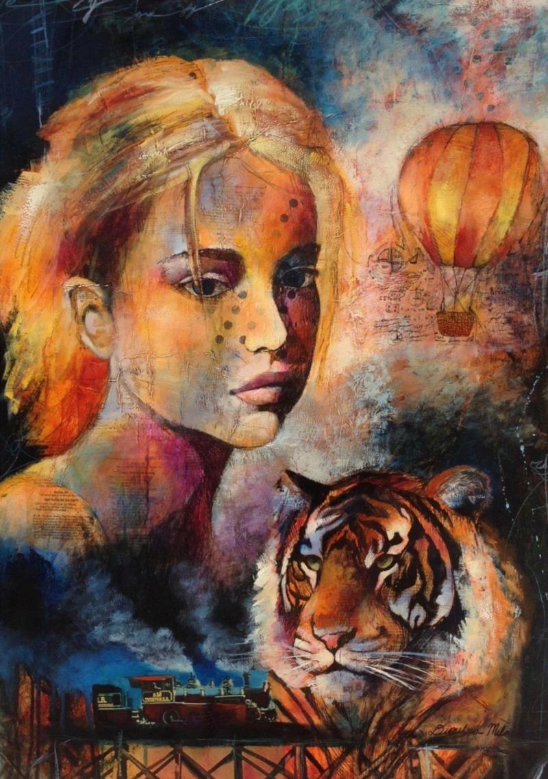 12岁开始画画，16岁就卖画赚100万，画作还被美术馆争相收藏，她却说：我是靠做梦画画！,美术馆,女儿,高二,希腊,绘画,颜料,全职,美院,收藏品,年纪