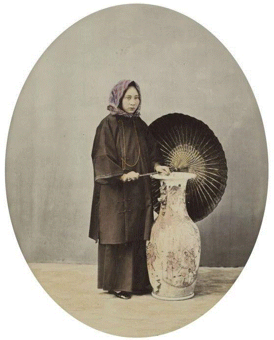 《广州女子像》  威廉·桑德斯   约1865,倒计时6天 | 探访19世纪中国千姿万