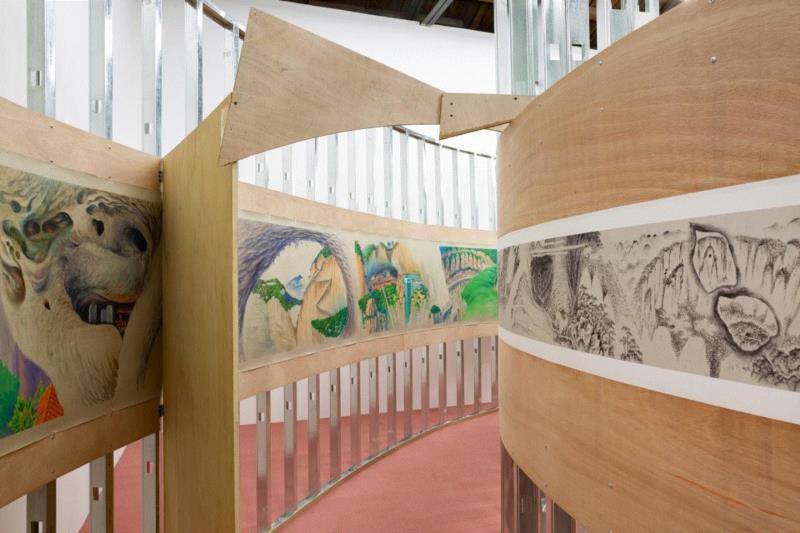 展览场景 / installation view,正在展出 | 梁硕个展《景区》正在北京公社展出,景区,北京公社,梁硕,荷兰,view梁硕,美术馆,时空,意识形态,材料,物质