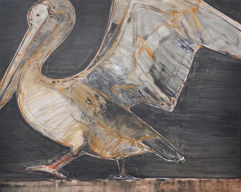 鹈鹕 14 | 布面丙烯 | 144x179cm | 2018,展览 | 醍醐 —— 张平个展 | 开幕,醍醐,张平,丙烯,2018鹈鹕,鹈鹕,张子康,初心,实相,com,Ping