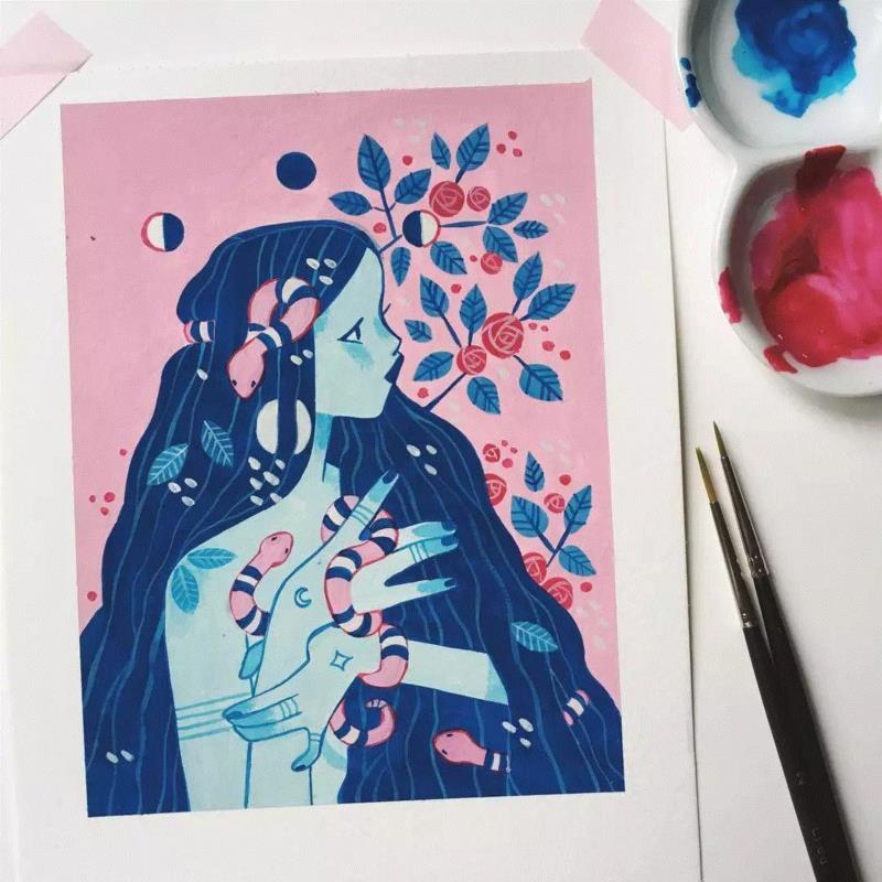 小清新插画，很适合做头像~,插画,头像,sibylline,END