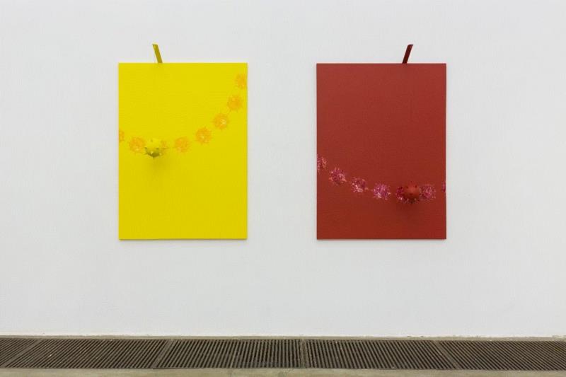 洪绍裴 | Something or Nothing 展览现场,洪绍裴,丙烯颜料,Acrylic,现在画廊,October,installation,view,follow,Wechat,微博