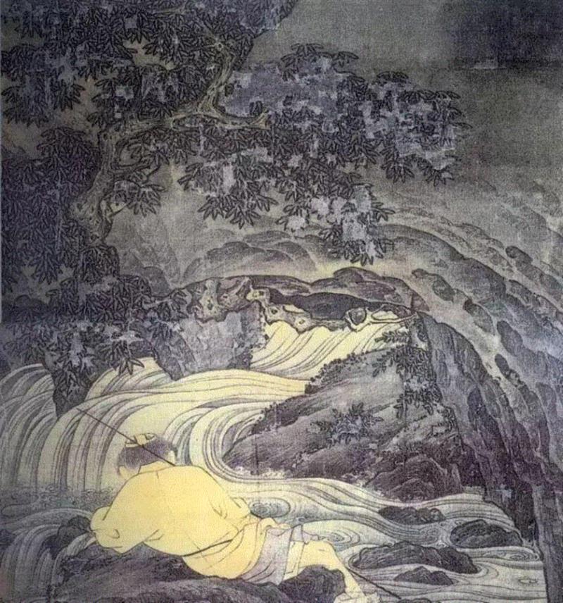 宋 佚名 濯足图页,宋画中那些“无名氏”的大作鉴赏,画中,无名氏,大作,绘画,绢本,图页,叶片,马麟,两侧,枇杷果