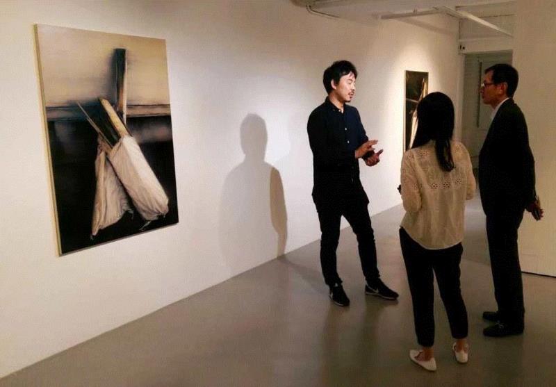 池田光弘于索卡艺术－台北 个展《场?肖像》展览现场 ,展位1B01 | 2019香港巴塞尔索卡艺术参展艺术家-池田光弘,池田光弘,索卡,展位,香港,巴塞尔,日本,池田,光弘,油彩,台北