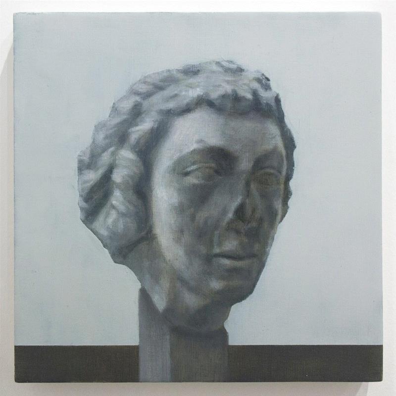 Tim Eitel, Head (Angel), 2015, oil on wood, 22 cm 