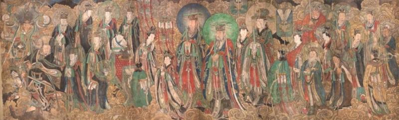 《朝元图》东壁，王岩松、白翔、管莉、陶文瑞、郭京泰、王闪、高路萱、吕陶思源，（原大复制）3.10X1