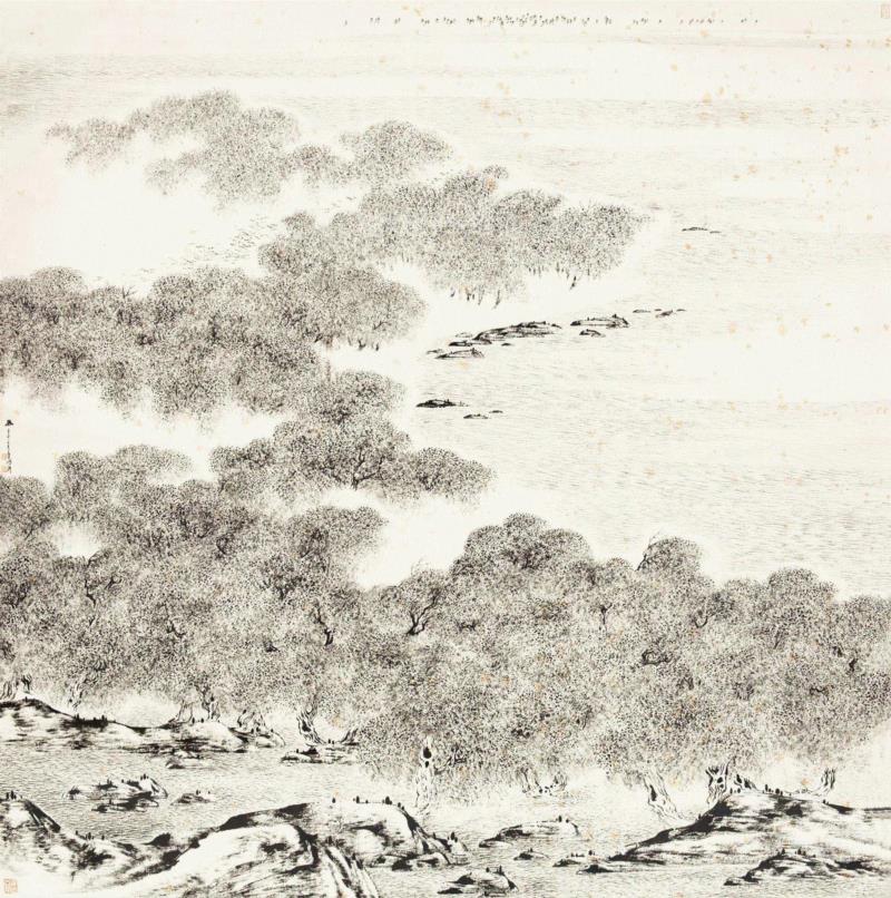 「品画」江南无所有,聊寄一枝春,品画,江南,八号桥,粮仓,上海植物园,春色,杨正新,设色,朱新昌,风筝