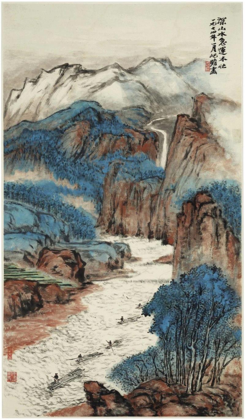 朱屺瞻（1892-1996）《高山幽谷》,朱屺瞻：忠于自己的面目 — 水石轩收藏书画精选 | 即日至3月22日,书画,朱屺瞻,水石,佳士得,日本,画坛,绘画,藏家们,之中,静物