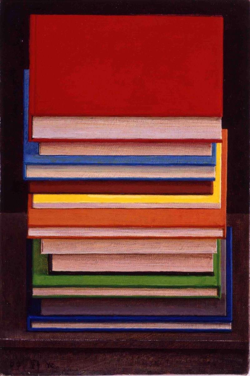 《书上书》，2007,新闻 | 卓纳画廊宣布代理艺术家刘野,刘野,卓纳,丙烯,书本,蒙德里安,绘画,威尼斯双年展,香港,文学,包豪斯