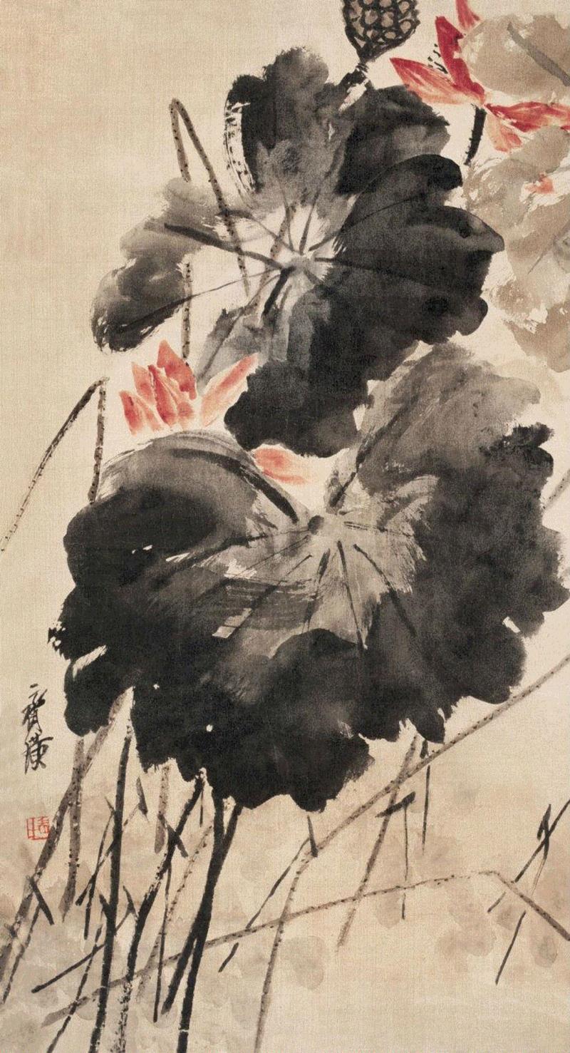 国画大师的荷花精品，欣赏与临摹都需要！,荷花,国画,画荷,黄永玉,潘天寿,画荷王同君,江宏伟,谢天赐,卢东,韩莉