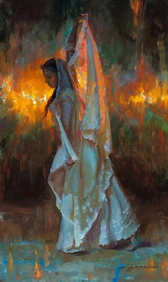 ?浪漫写实主义风格的油画作品,写实主义,油画,上方,Daniel,美国芝加哥艺术学院,女性,少女,牧场,田园诗,人物