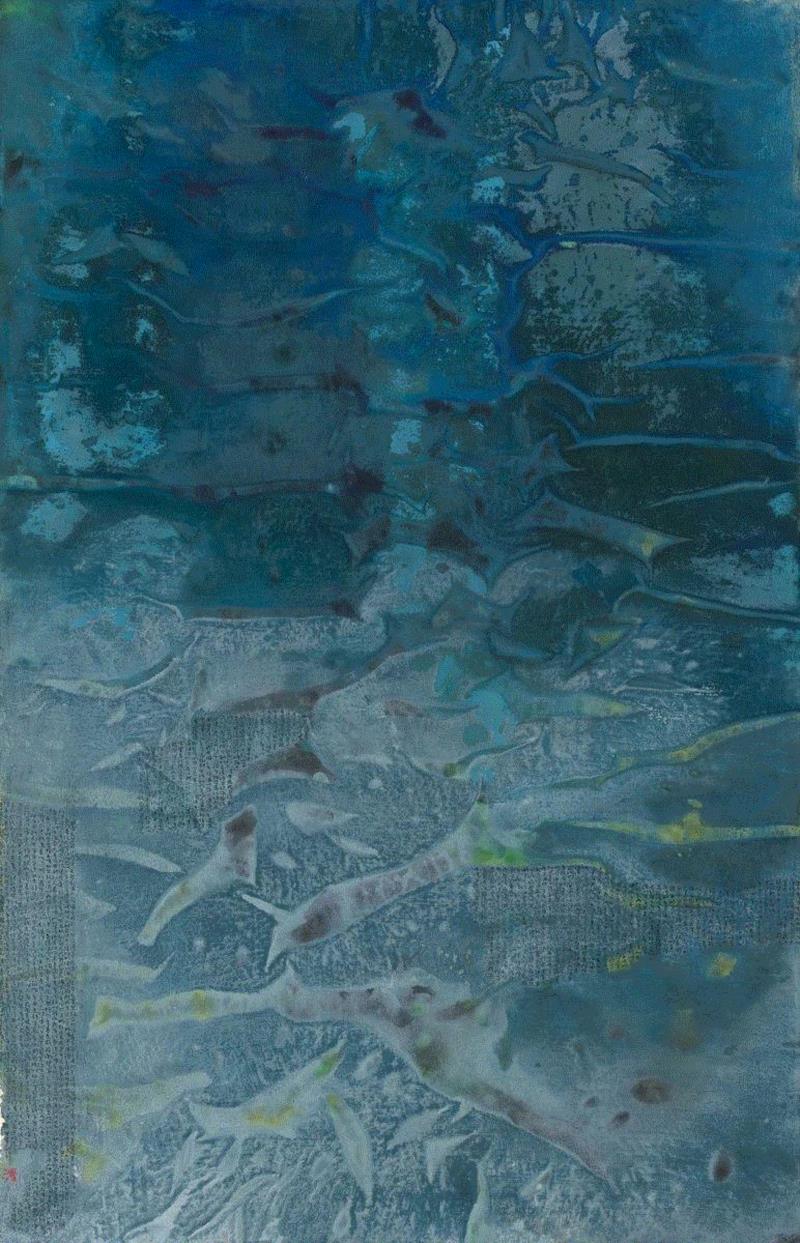 水 Water　187.5x120cm,亚洲展讯 | 容 - 洪祝安个展（台北）,洪祝安,台北,亚洲,展讯,新加坡,水墨,宣纸,策展人,陈慧君,亚洲艺术中心