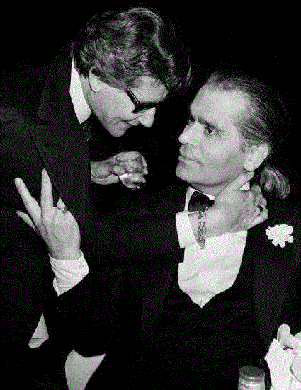 Yves St. Laurent and Karl Lagerfeld,他是法国的象征，也曾与Karl Lagerfeld爱上同一个男人,法国,Lagerfeld,圣罗兰,迪奥,品牌,皮埃尔,时装,雅克,YSL,卡尔