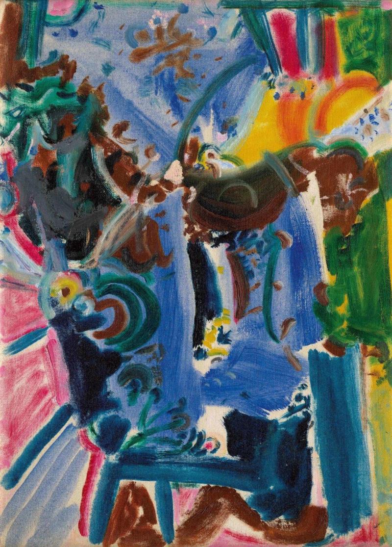 吴大羽《彩韵》 53×38cm 布面油彩 1950-1980年代,从现代到当代,浪漫的巴黎对中国艺术的影响还留存多少?,巴黎,先驱,徐悲鸿,油彩,当年,常书鸿,林风眠,吕斯百,吴作人,刘海粟