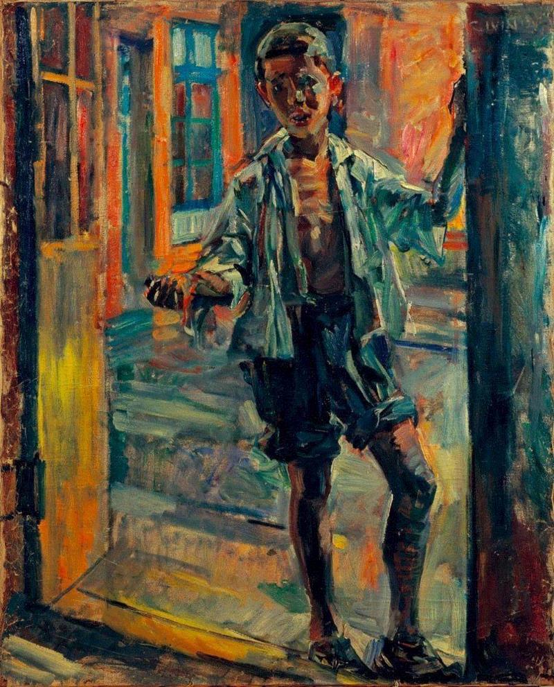 董希文《小乞丐》100×80cm 布面油彩 1947,从现代到当代,浪漫的巴黎对中国艺术的影响还留存多少?,巴黎,先驱,徐悲鸿,油彩,当年,常书鸿,林风眠,吕斯百,吴作人,刘海粟