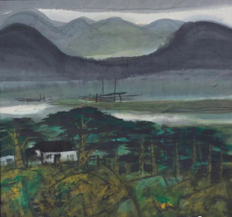 林风眠《松涛》70×70cm 纸本墨彩 ,从现代到当代,浪漫的巴黎对中国艺术的影响还留存多少?,巴黎,先驱,徐悲鸿,油彩,当年,常书鸿,林风眠,吕斯百,吴作人,刘海粟