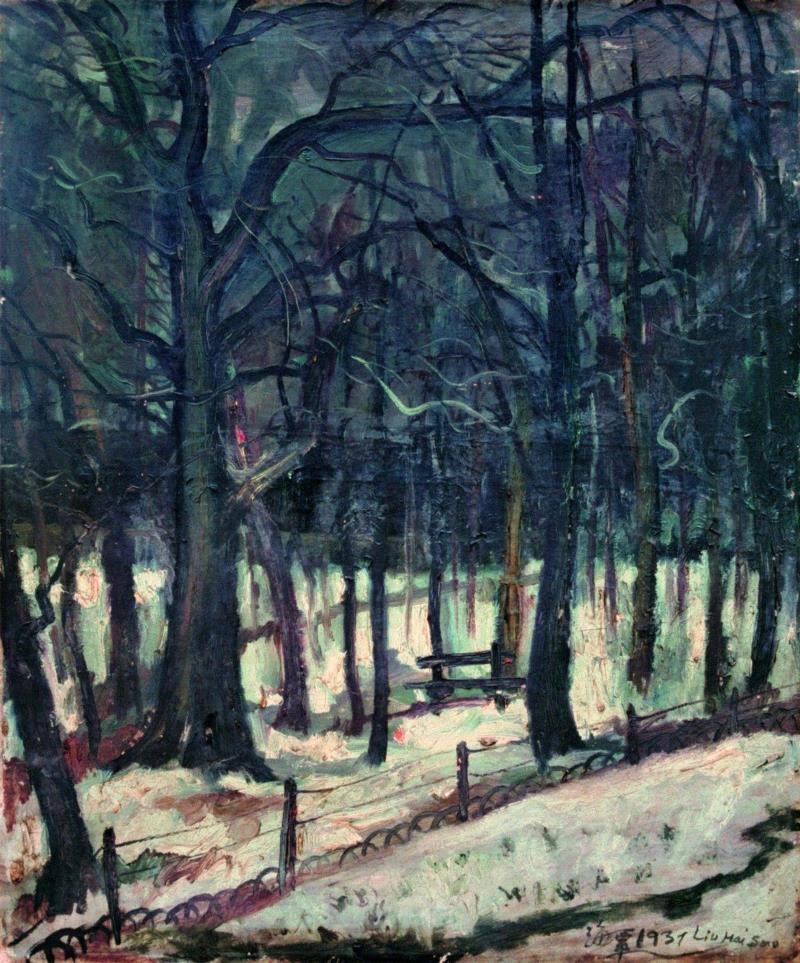 刘海粟《雪霁(卢森堡)》72×60cm 布面油彩 1931,从现代到当代,浪漫的巴黎对中国艺术的影响还留存多少?,巴黎,先驱,徐悲鸿,油彩,当年,常书鸿,林风眠,吕斯百,吴作人,刘海粟