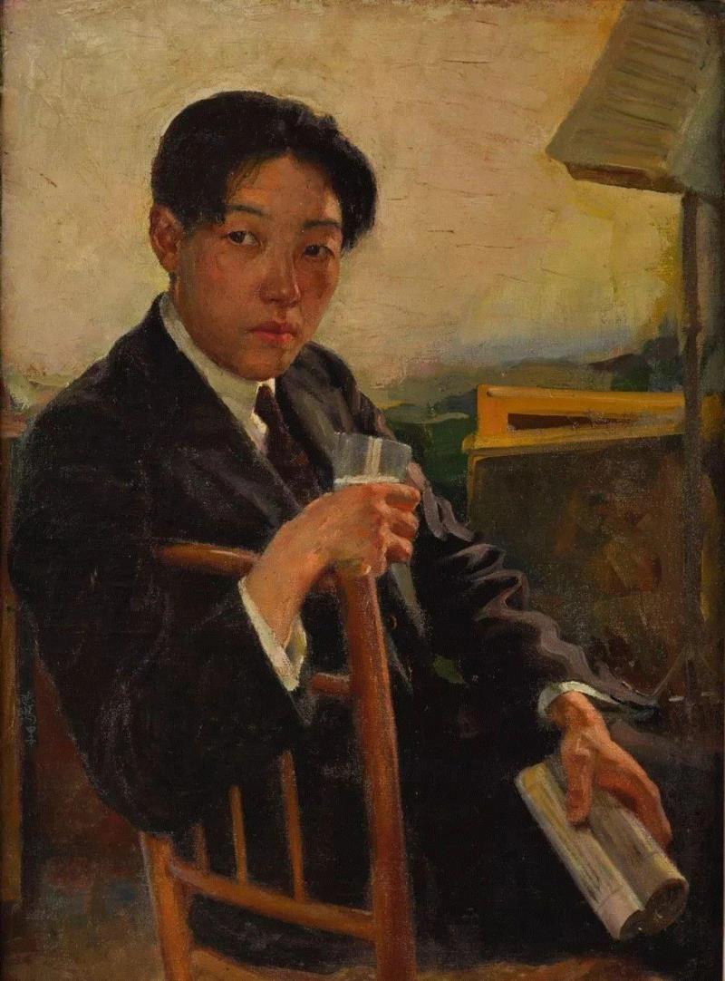 徐悲鸿《自画像》70×49cm 布面油彩 1924,从现代到当代,浪漫的巴黎对中国艺术的影响还留存多少?,巴黎,先驱,徐悲鸿,油彩,当年,常书鸿,林风眠,吕斯百,吴作人,刘海粟