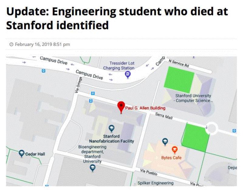 斯坦福26岁中国博士自杀，原因让大家都很揪心....,博士,斯坦福,心理,博士生,留学生,斯坦福大学,斯坦福大学工程学院,死者,校方,媒体