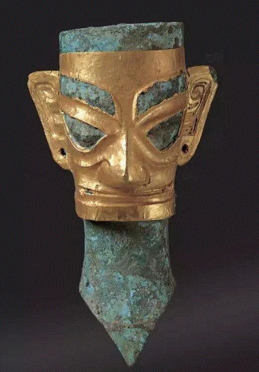 金面铜人头像 / 三星堆博物馆藏,文物修复到底怎么修？,文物,漆器,器物,画心,青铜器,书画,颜色,案例,全色,彩绘